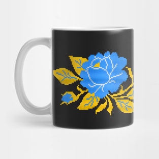 Realistic Cross-Stitch Embroideried Composition Mug